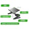 Uncaged Ergonomics WorkezCoolLaptopCoolingStand2Fans3UsbPortMousePadLapDesk, WECb WECB - alternate 4